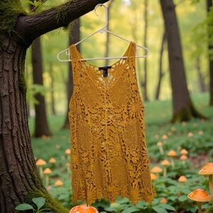 Crochet Tank Top | Mustard